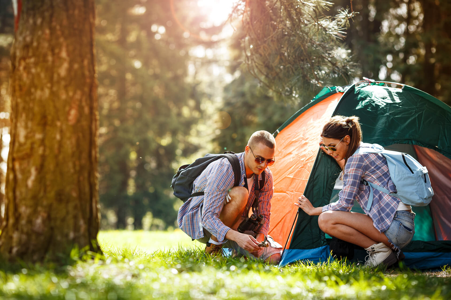 Deutschland Natur Pause Verkaufs-Shop -Deutschland Natur Pause Verkaufs-Shop Zelt aufbauen Kuppelzelt Aufbau 2 Personen Wald Sonne